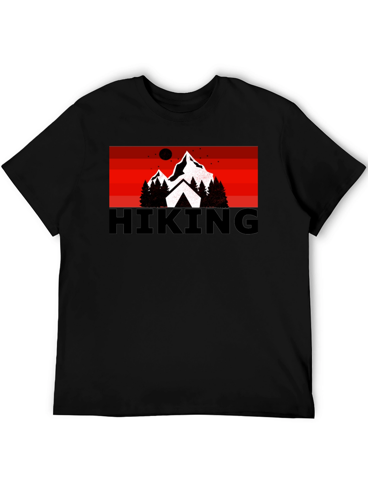 Hiking Adventure Graphic Tee - Black