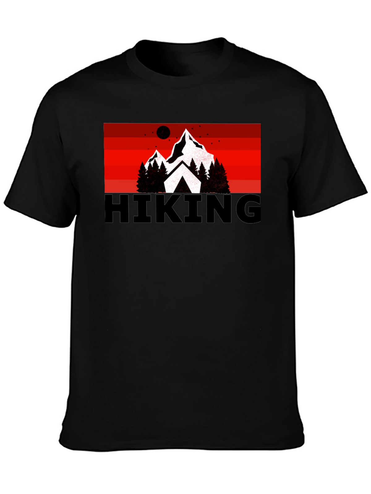 Hiking Adventure Graphic Tee - Black