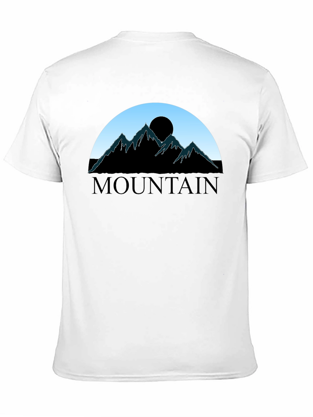 Mountain Silhouette Graphic Tee - Black Cotton Blend