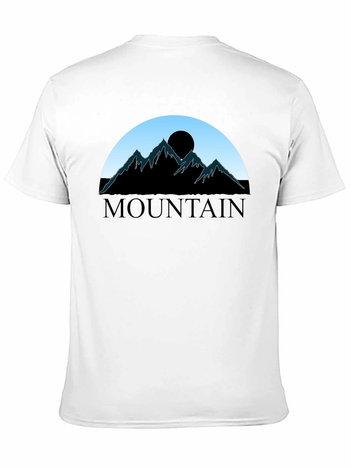 Mountain Silhouette Graphic Tee - Black Cotton Blend