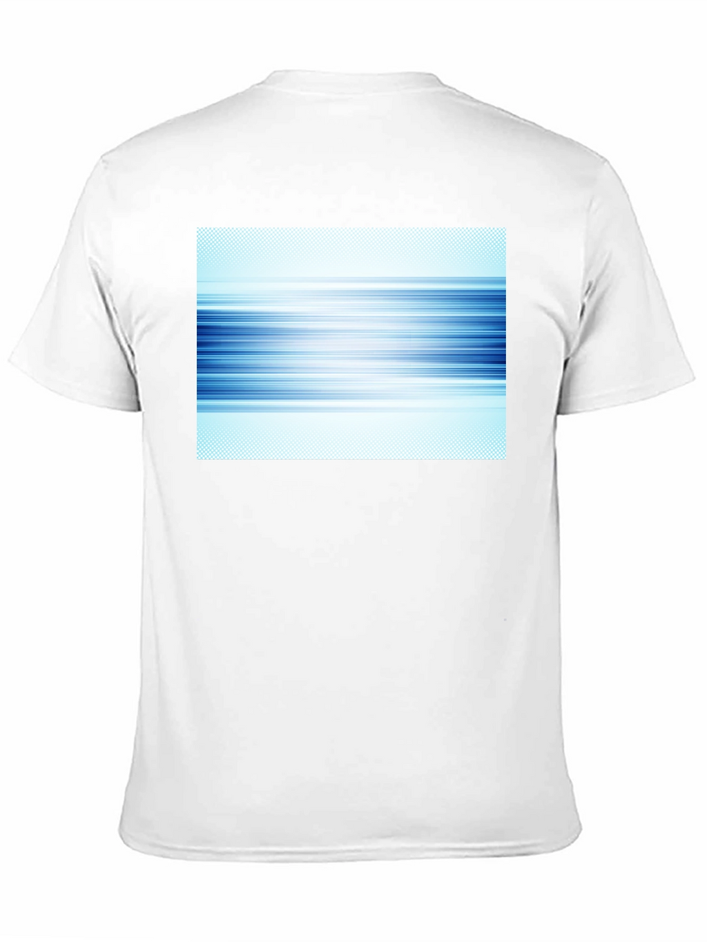 Abstract Blue Lines Graphic Black T-Shirt