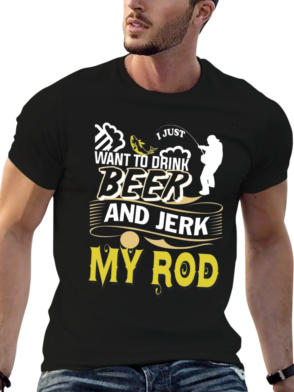 Drink Beer and Jerk My Rod Graphic Tee