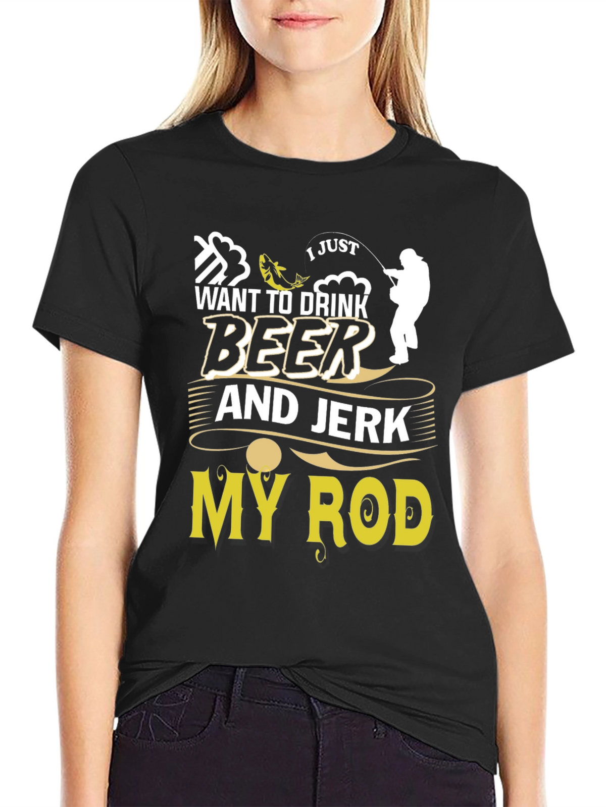 Drink Beer and Jerk My Rod Graphic Tee