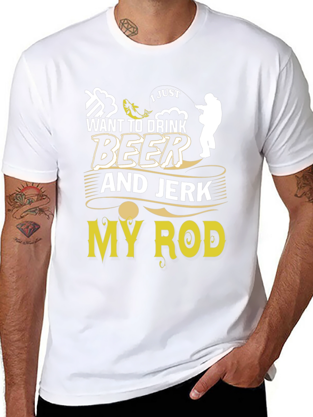 Drink Beer and Jerk My Rod Graphic Tee