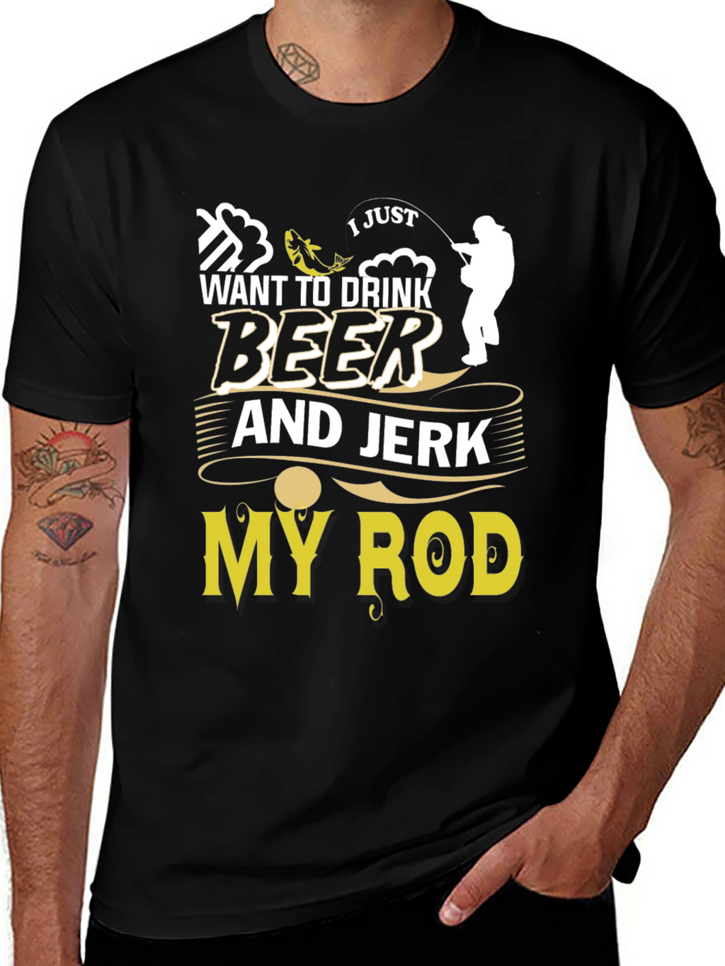 Drink Beer and Jerk My Rod Graphic Tee