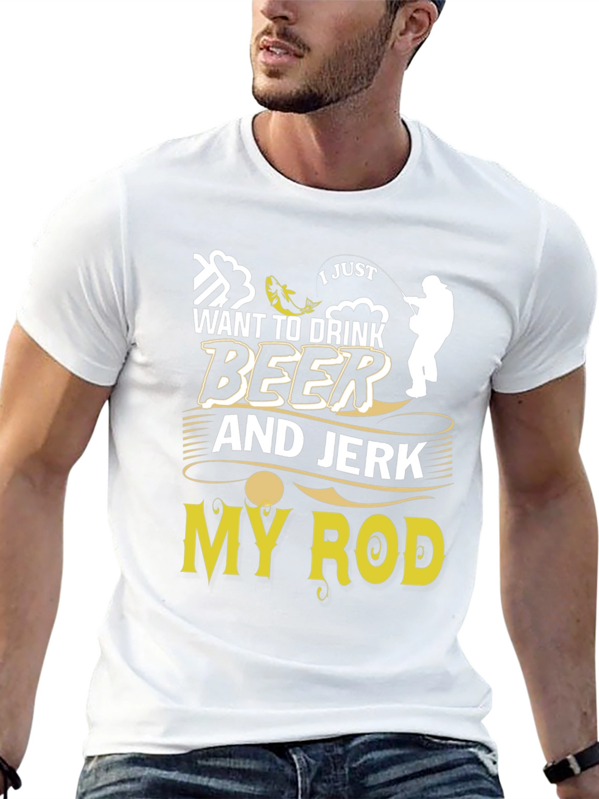Drink Beer and Jerk My Rod Graphic Tee