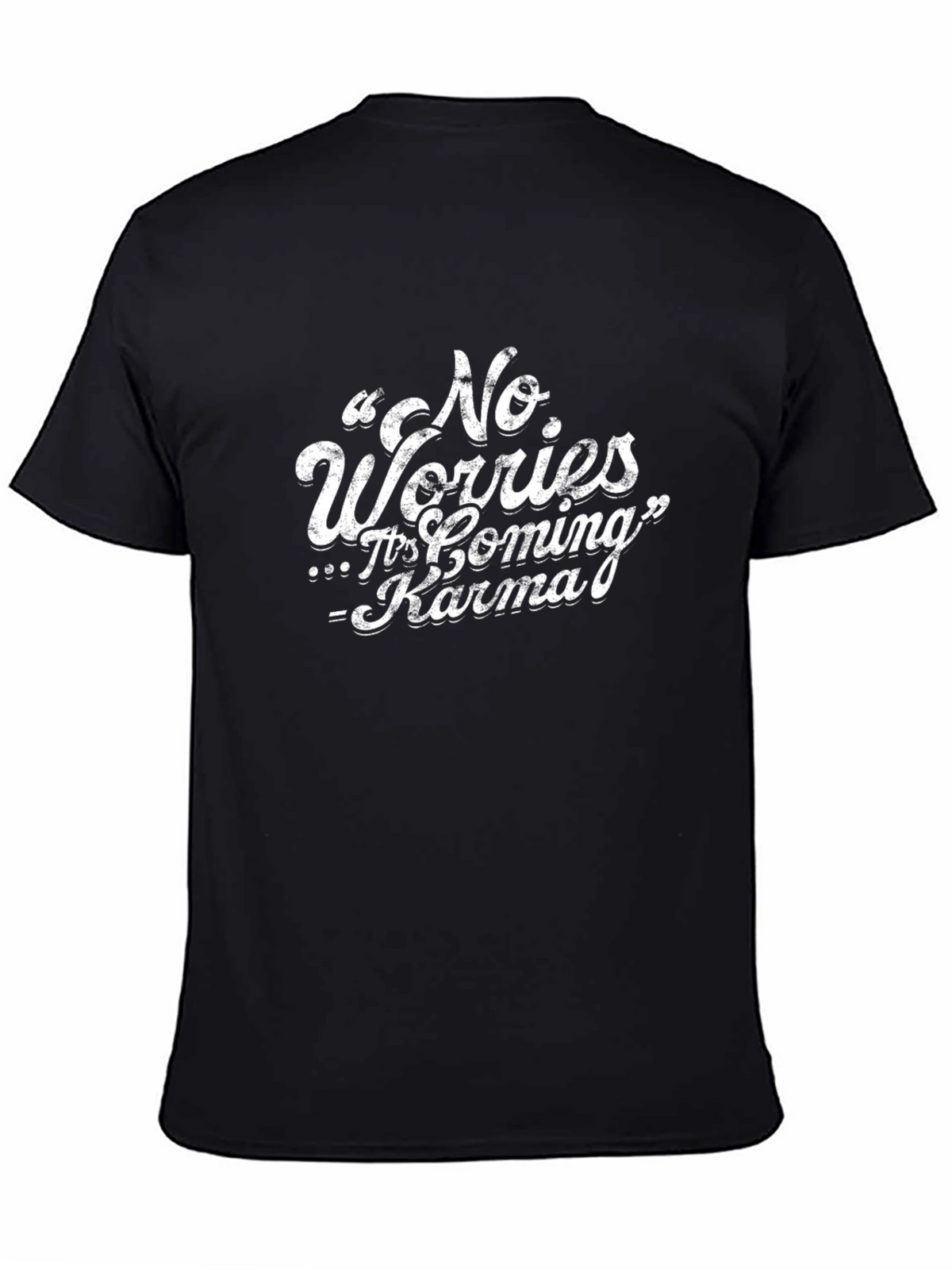 No Worries Karma T-Shirt - Black Graphic Tee