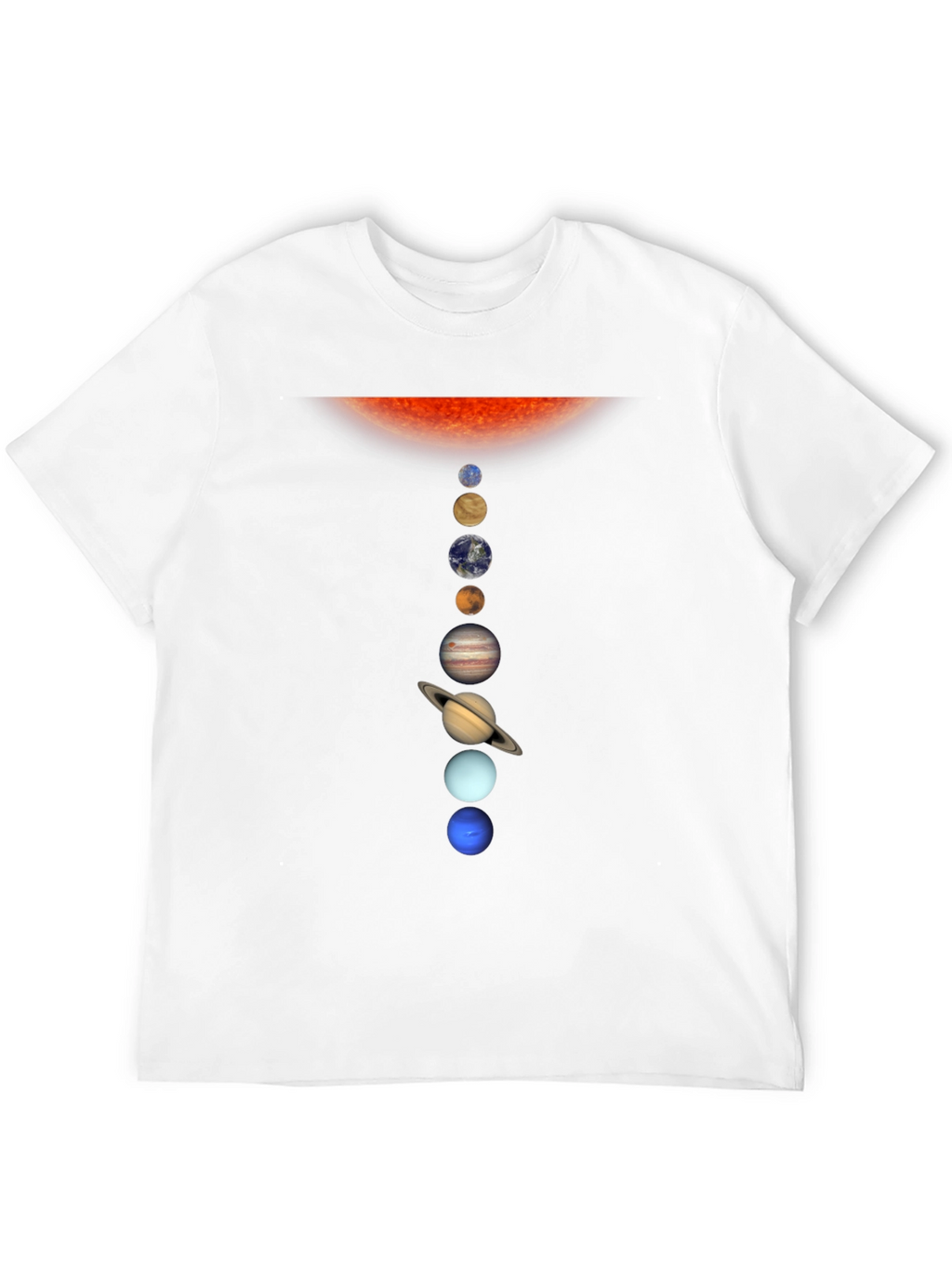Solar System Planets Graphic T-Shirt - Black