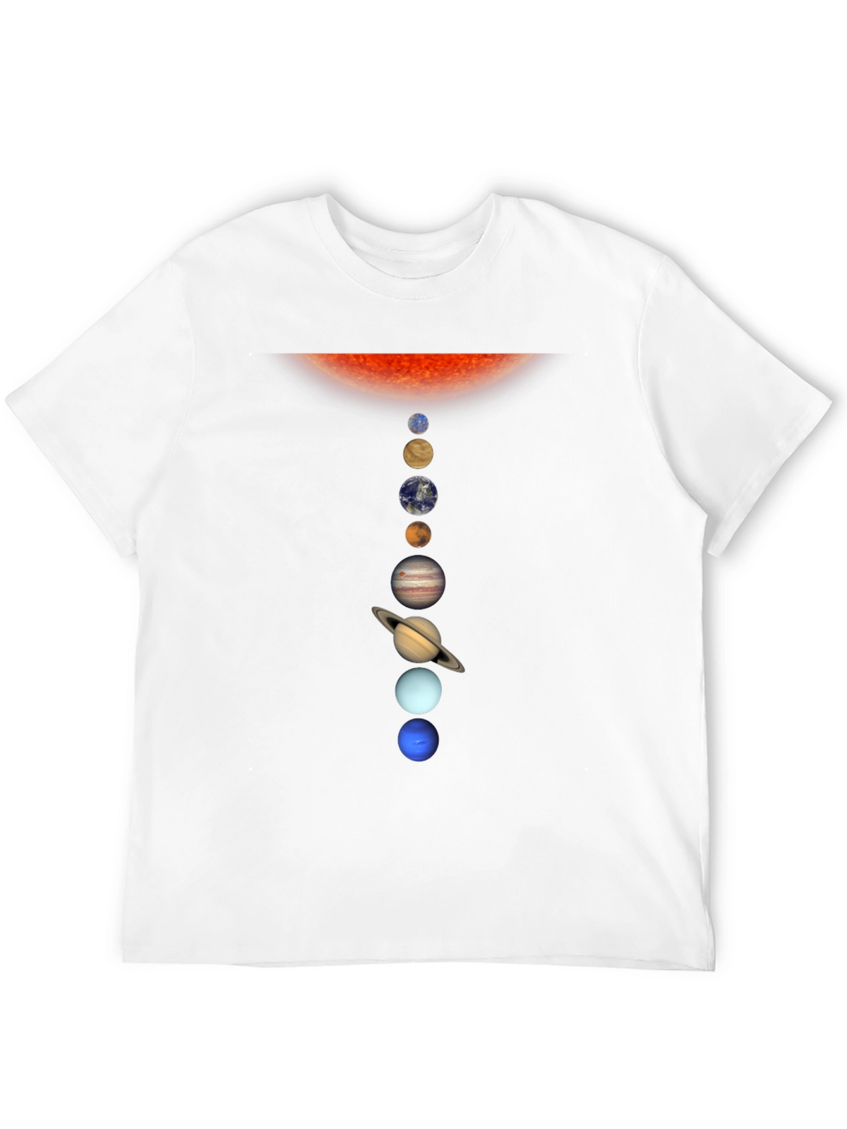 Solar System Planets Graphic T-Shirt - Black