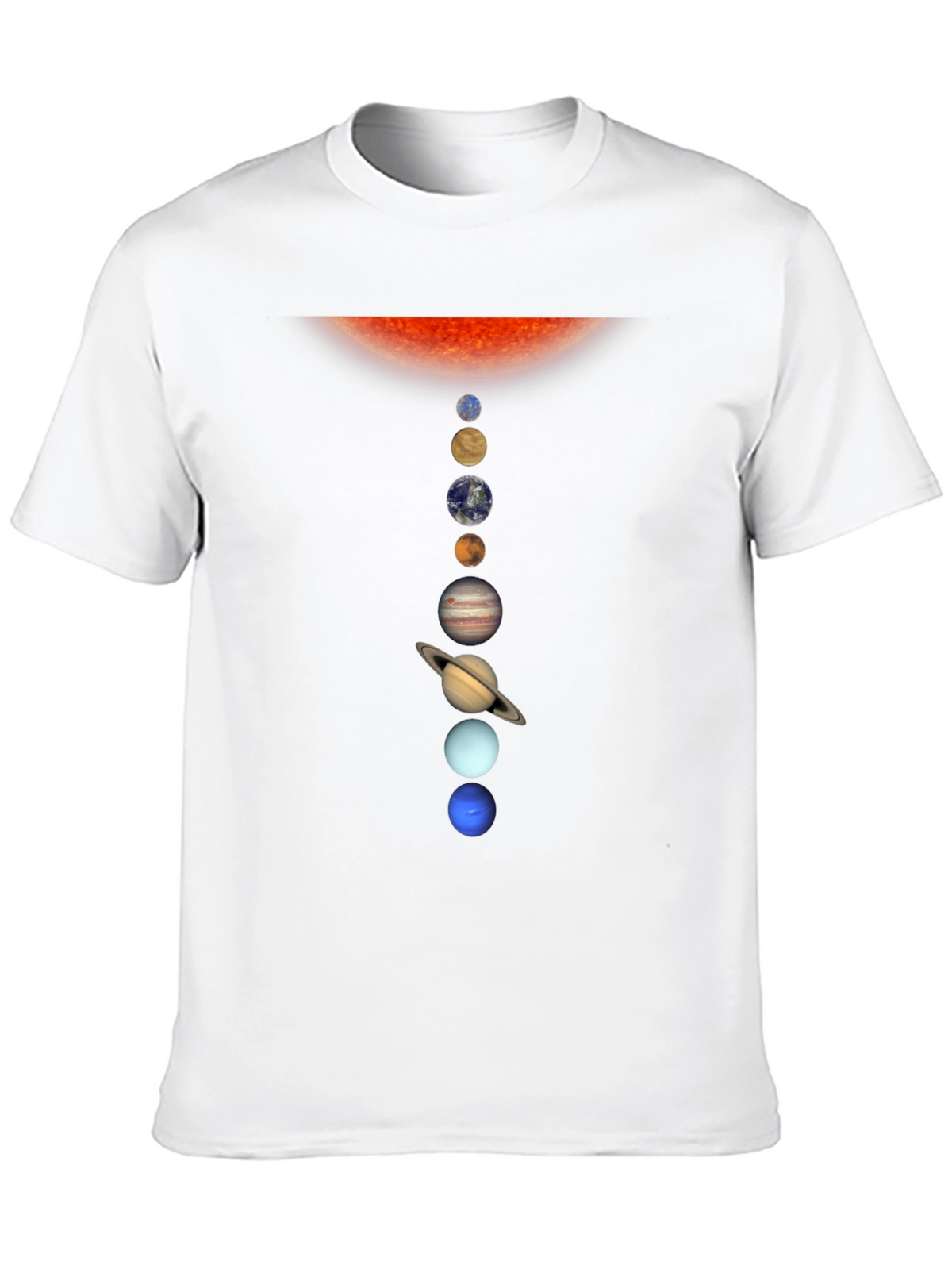 Solar System Planets Graphic T-Shirt - Black