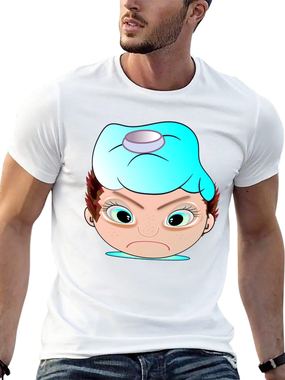 Funny Cartoon Headache T-Shirt