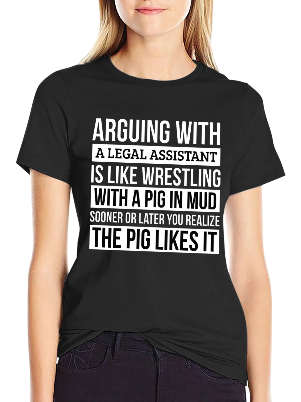 Funny Legal Assistant Pig T-Shirt