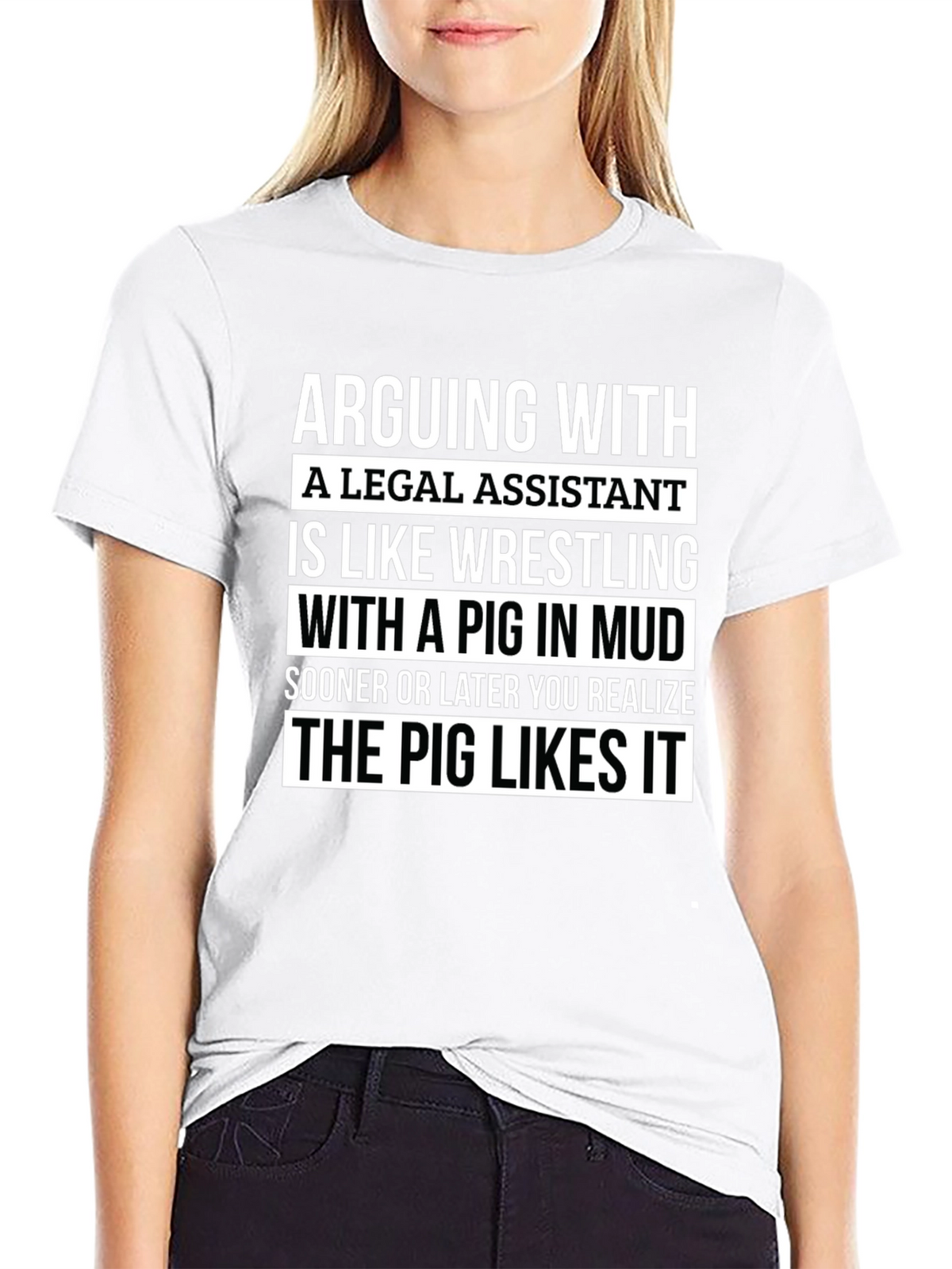 Funny Legal Assistant Pig T-Shirt