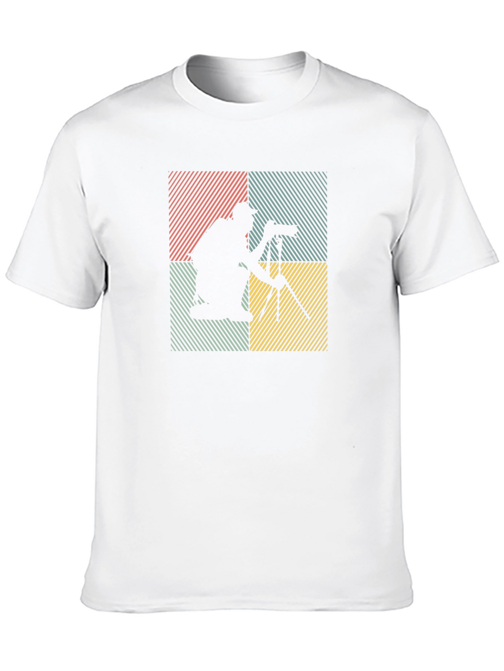 Photographer Silhouette Graphic Tee - Retro Style