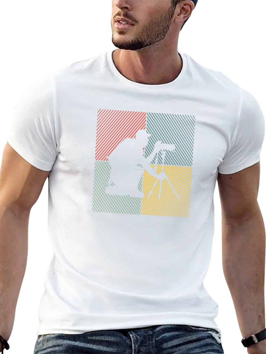 Photographer Silhouette Graphic Tee - Retro Style