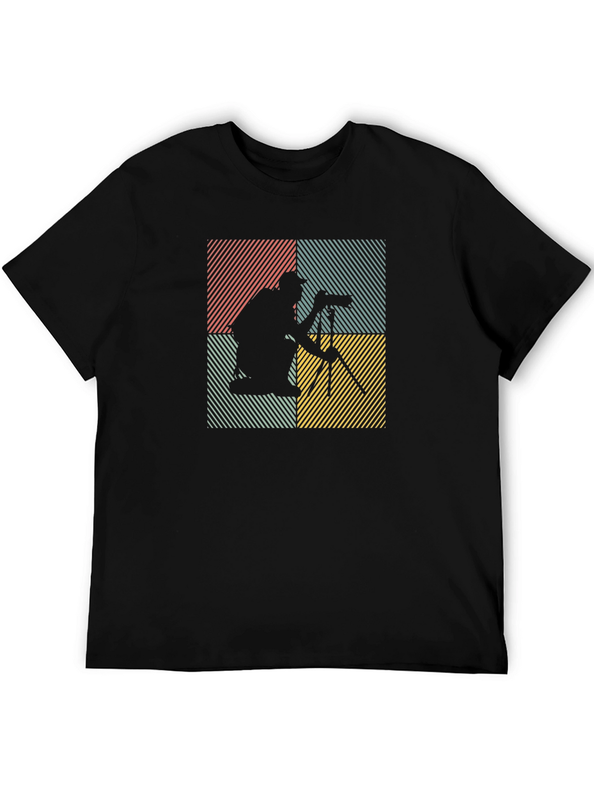 Photographer Silhouette Graphic Tee - Retro Style