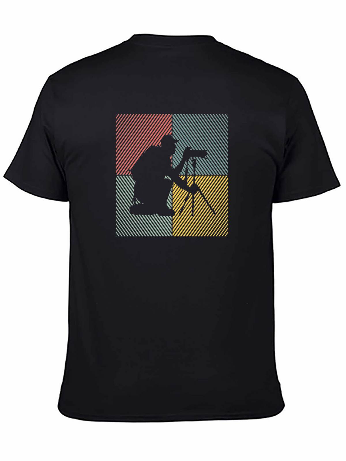 Photographer Silhouette Graphic Tee - Retro Style
