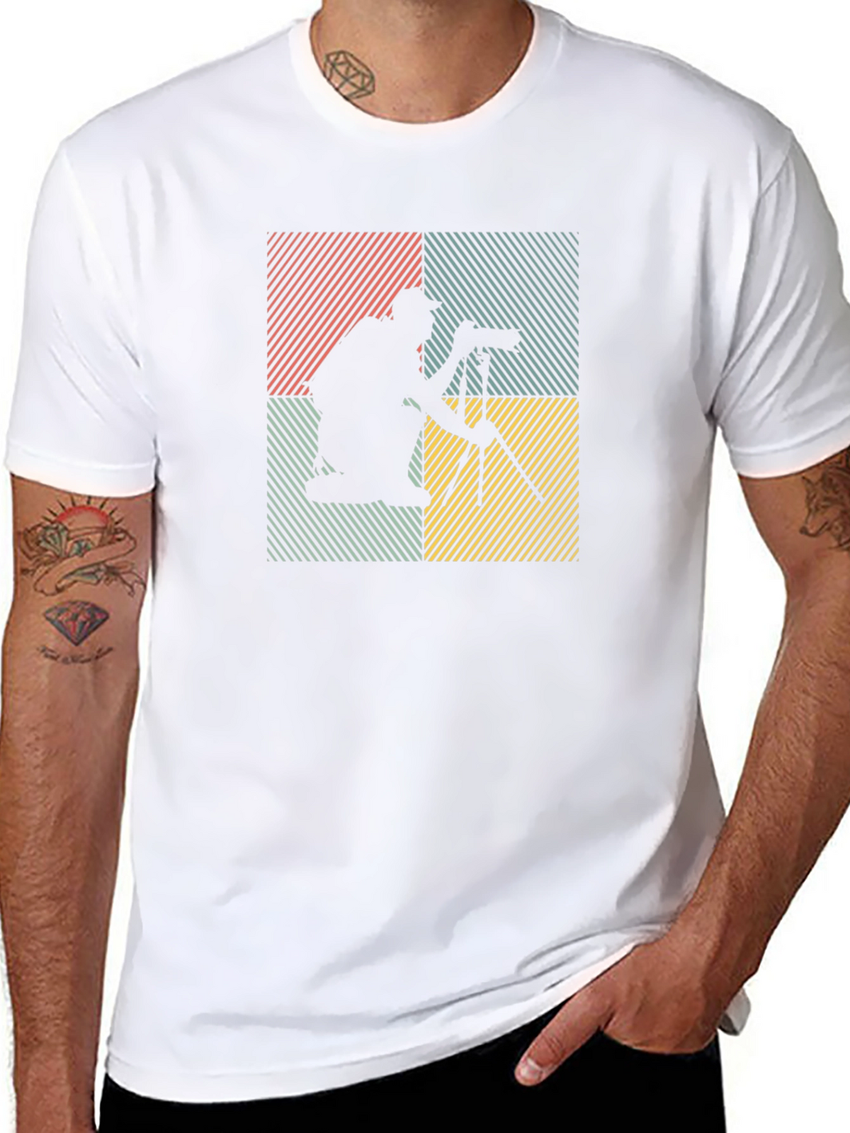 Photographer Silhouette Graphic Tee - Retro Style