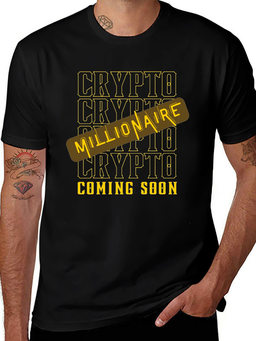 Crypto Millionaire Coming Soon Black T-Shirt