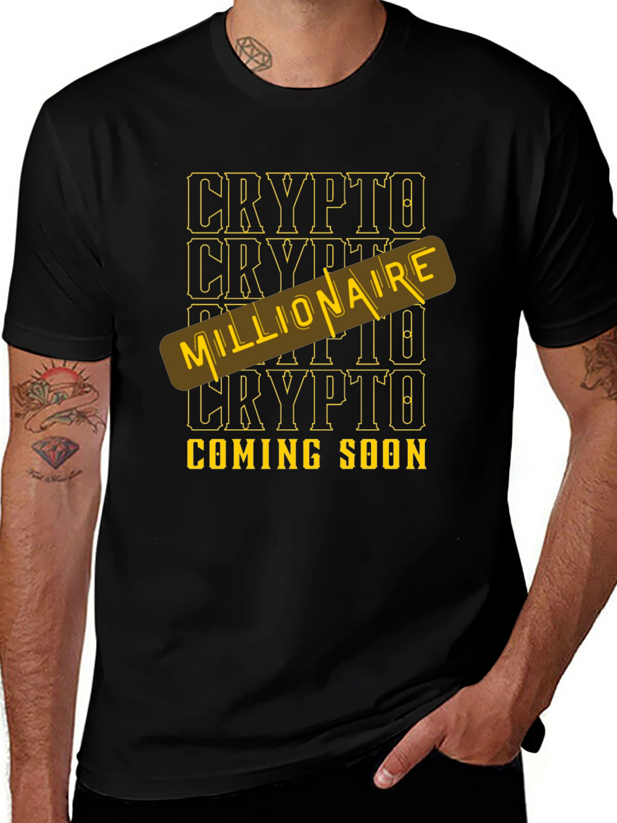 Crypto Millionaire Coming Soon Black T-Shirt