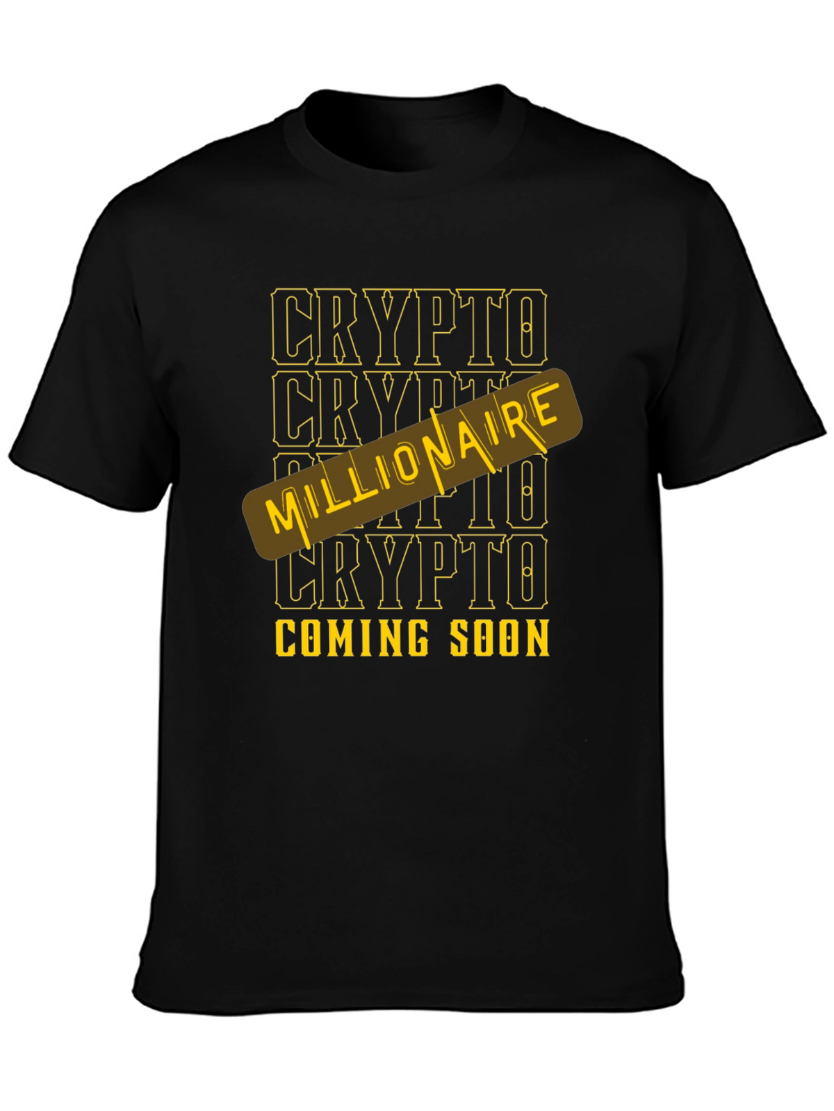 Crypto Millionaire Coming Soon Black T-Shirt