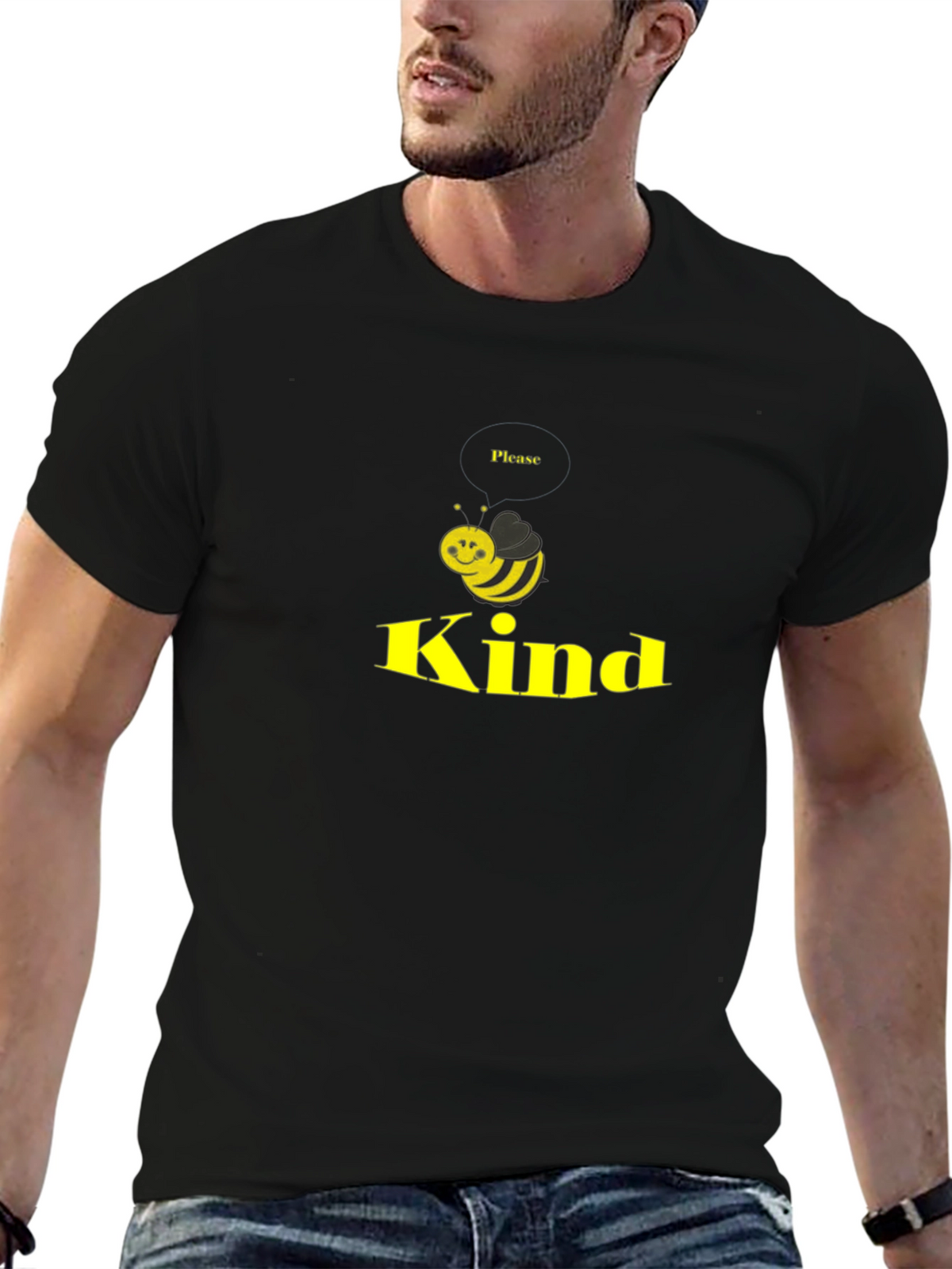 Be Kind T-Shirt - Black Cotton Blend