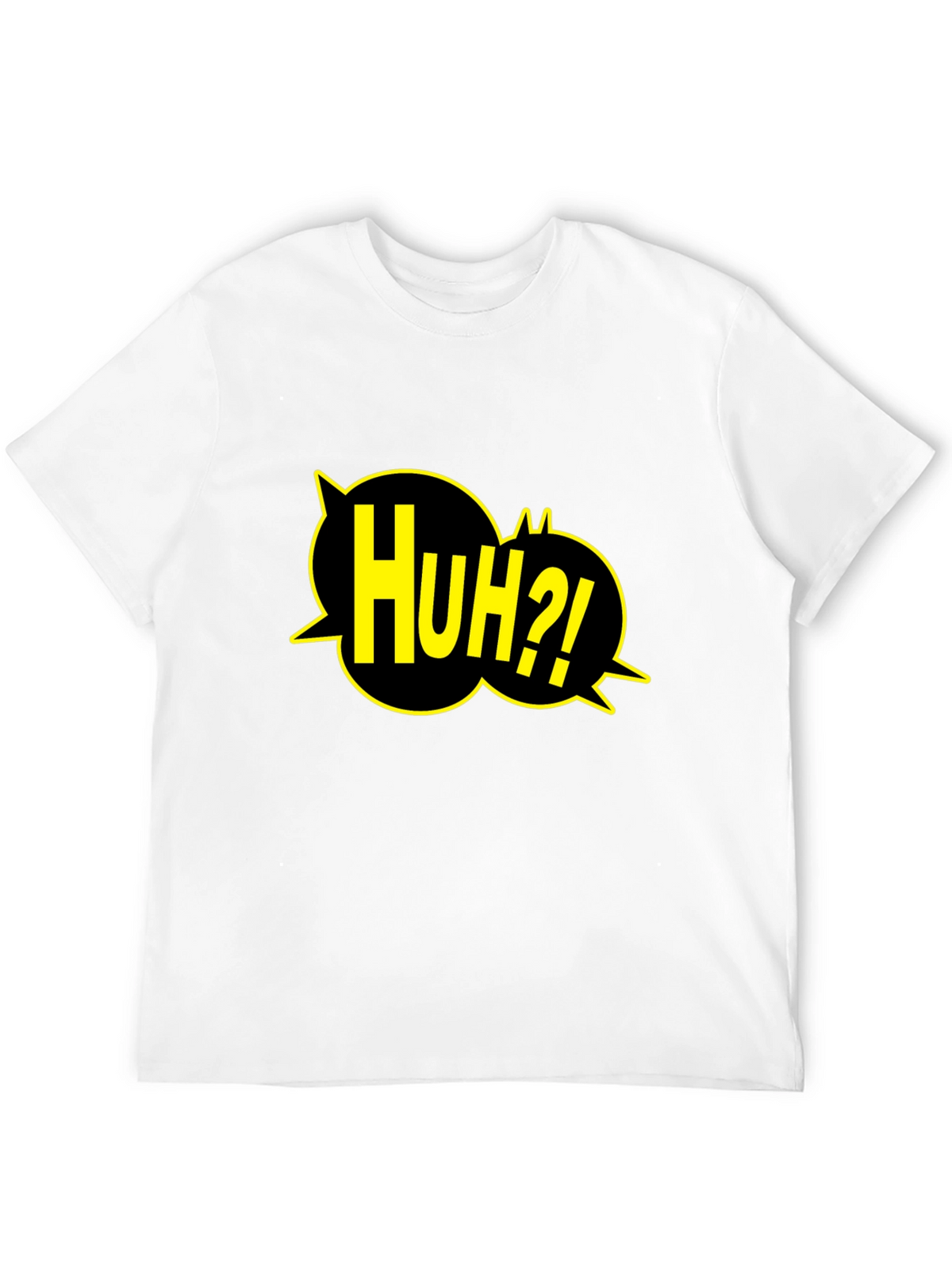 Huh?! Graphic Print Black T-Shirt
