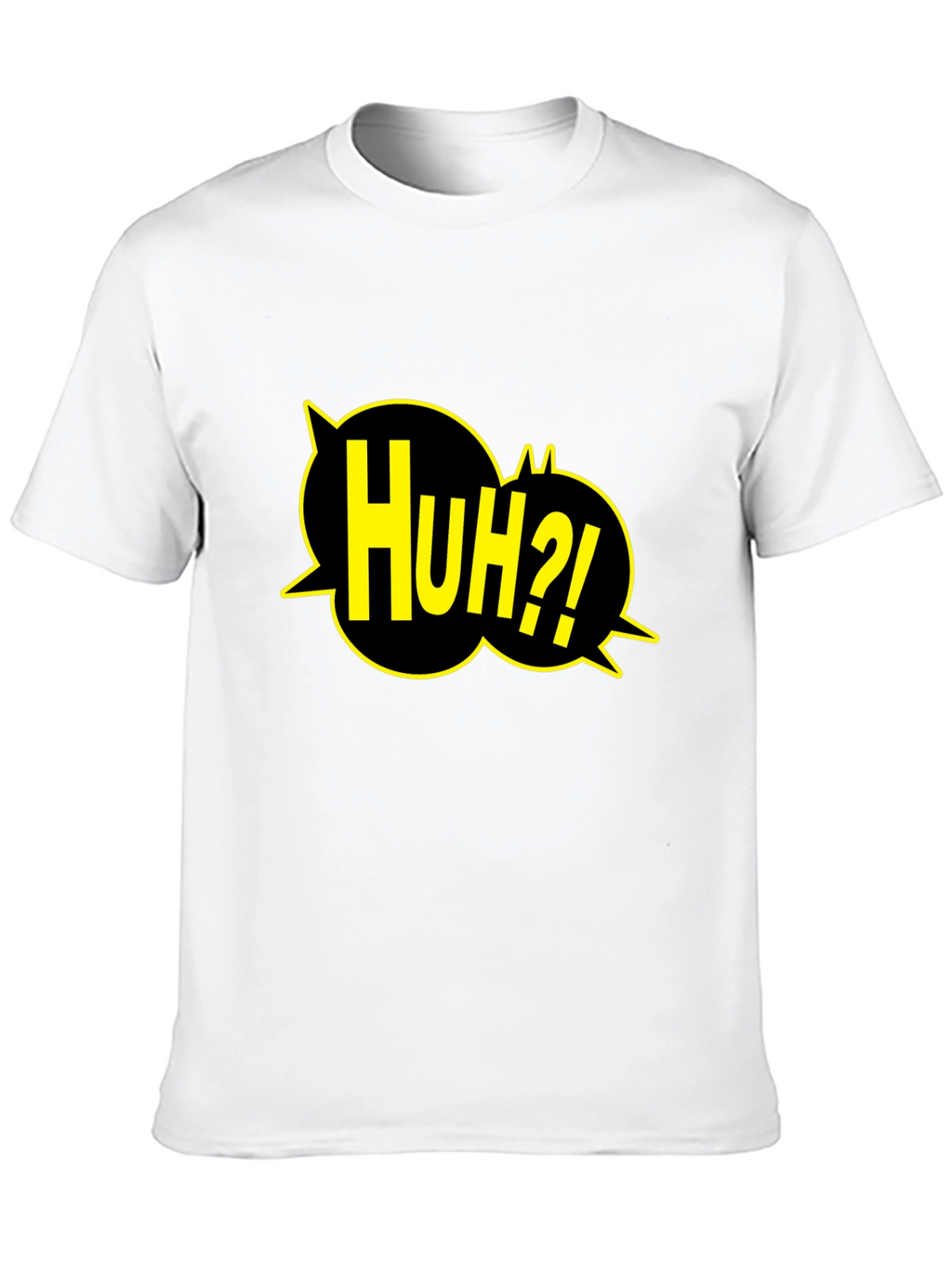 Huh?! Graphic Print Black T-Shirt