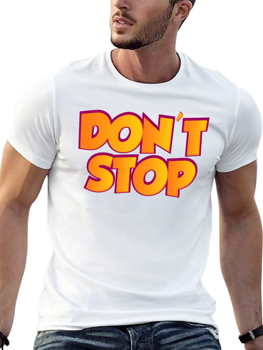 Dont Stop Black Graphic T-Shirt