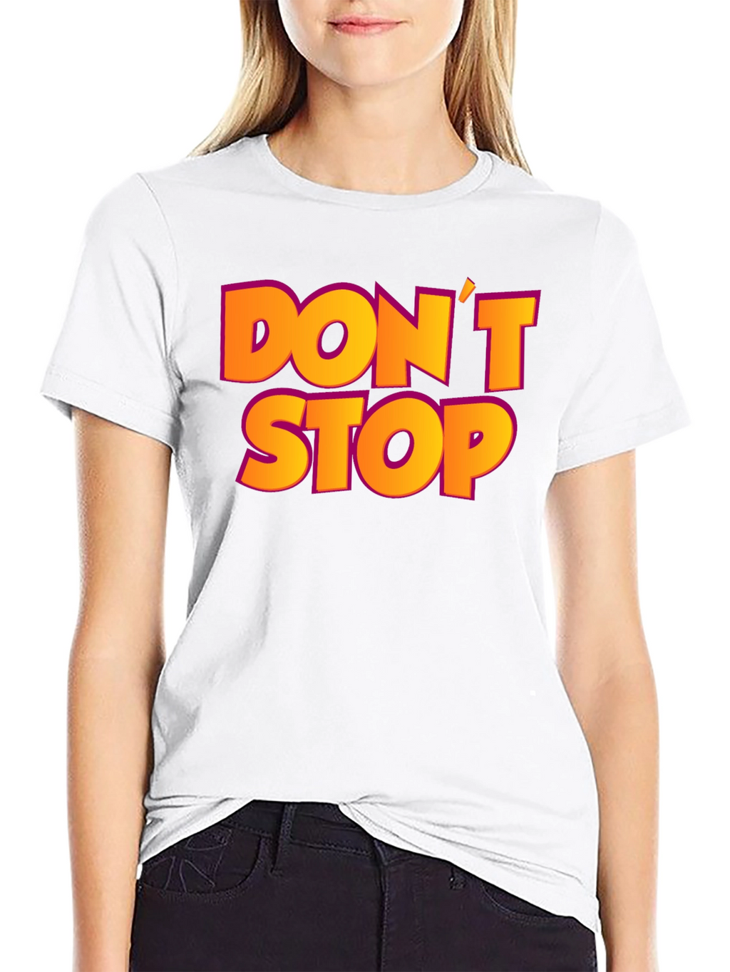 Dont Stop Black Graphic T-Shirt