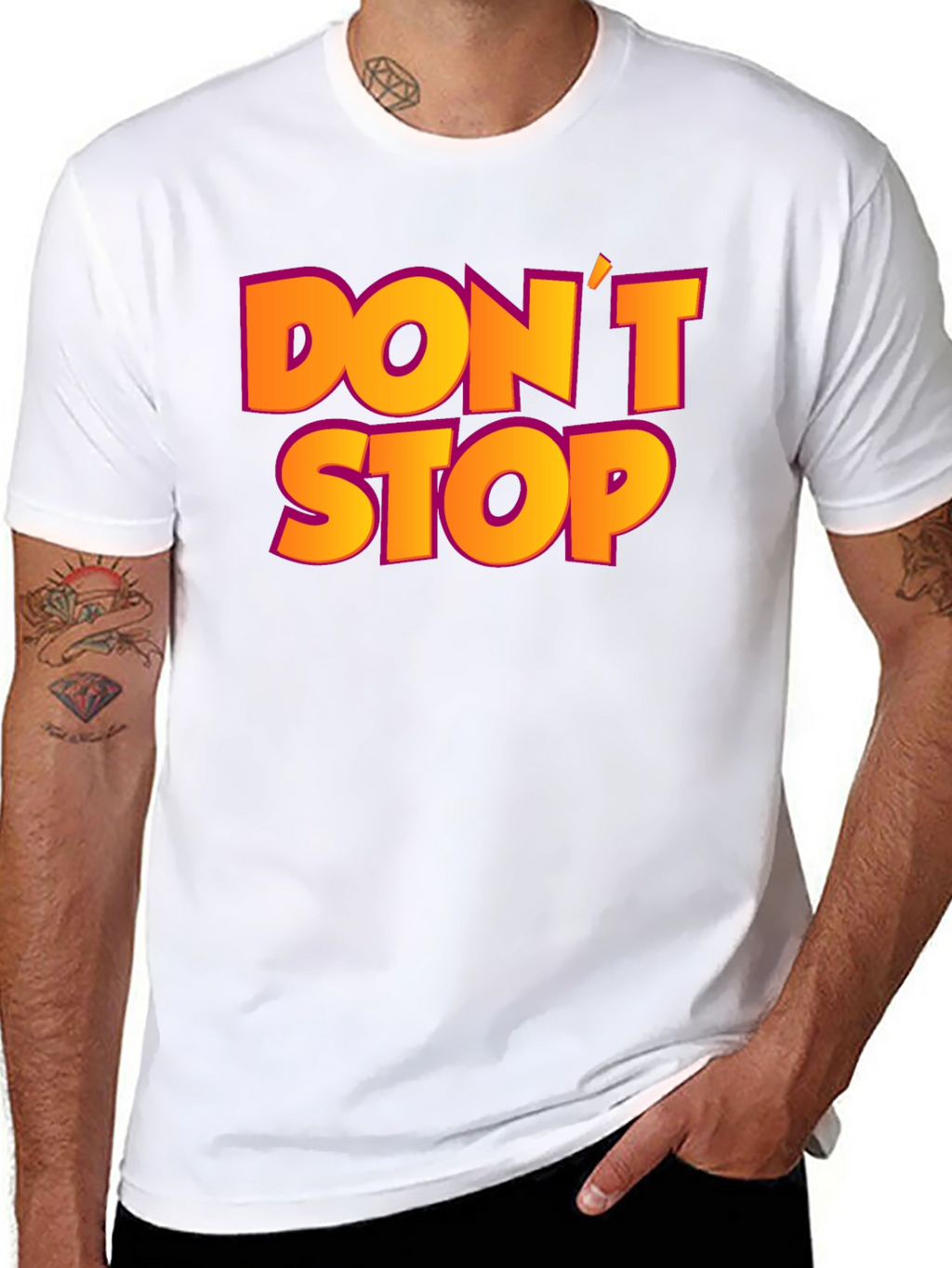 Dont Stop Black Graphic T-Shirt