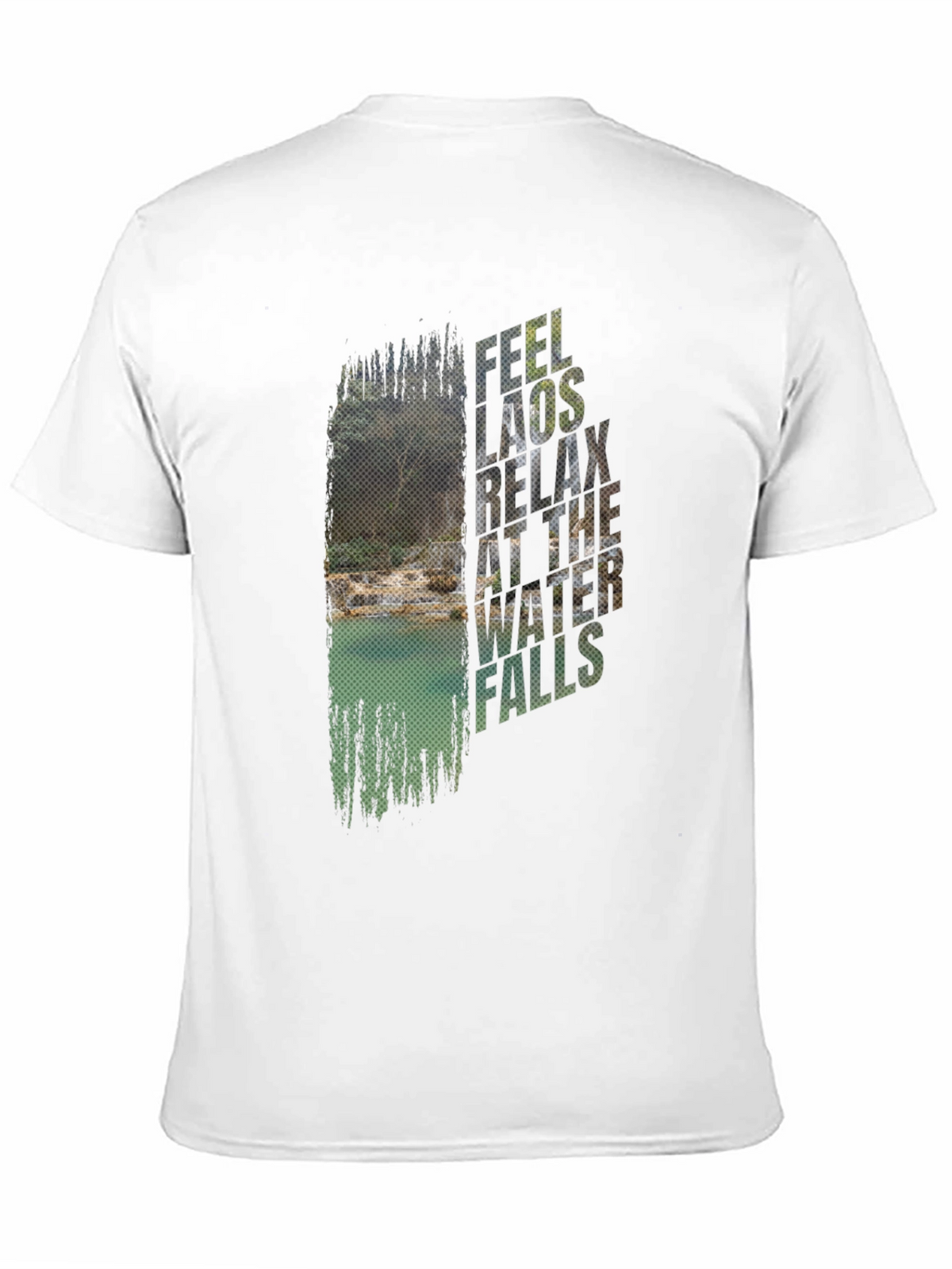 Feel Laos Relax Waterfall Graphic T-Shirt