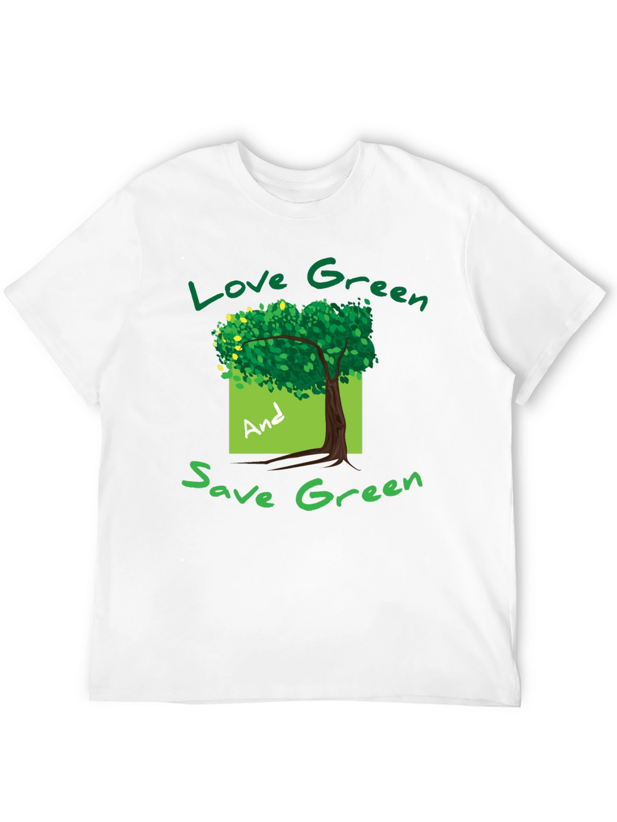Eco-Friendly Green Tree Graphic T-Shirt