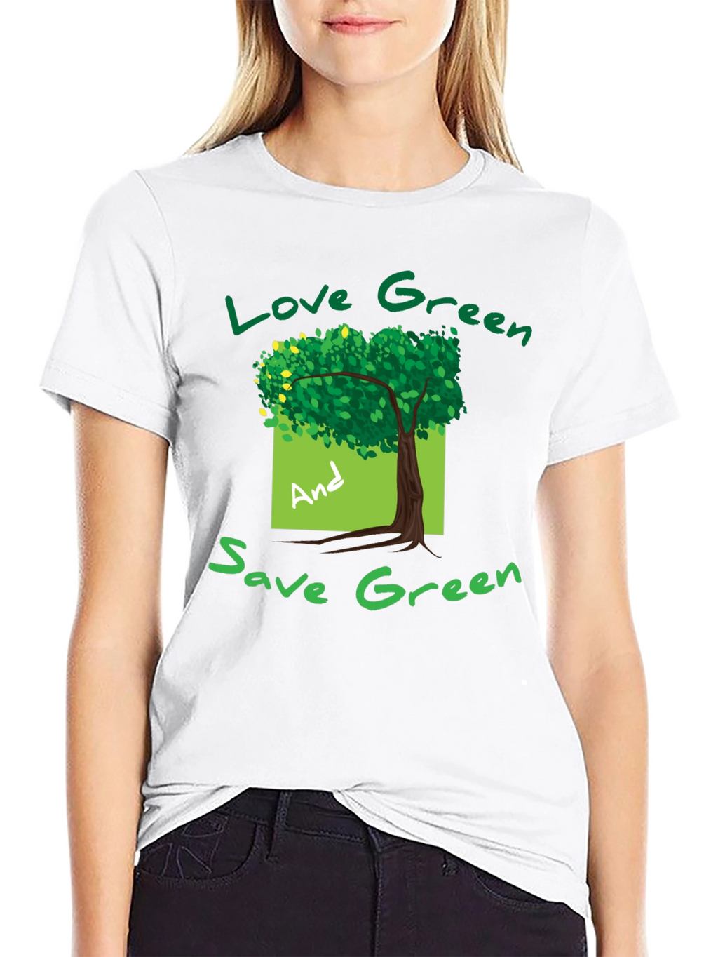 Eco-Friendly Green Tree Graphic T-Shirt