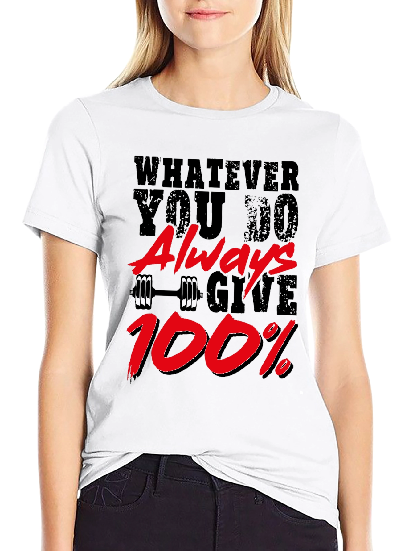 Motivational Gym T-Shirt: Always Give 100%