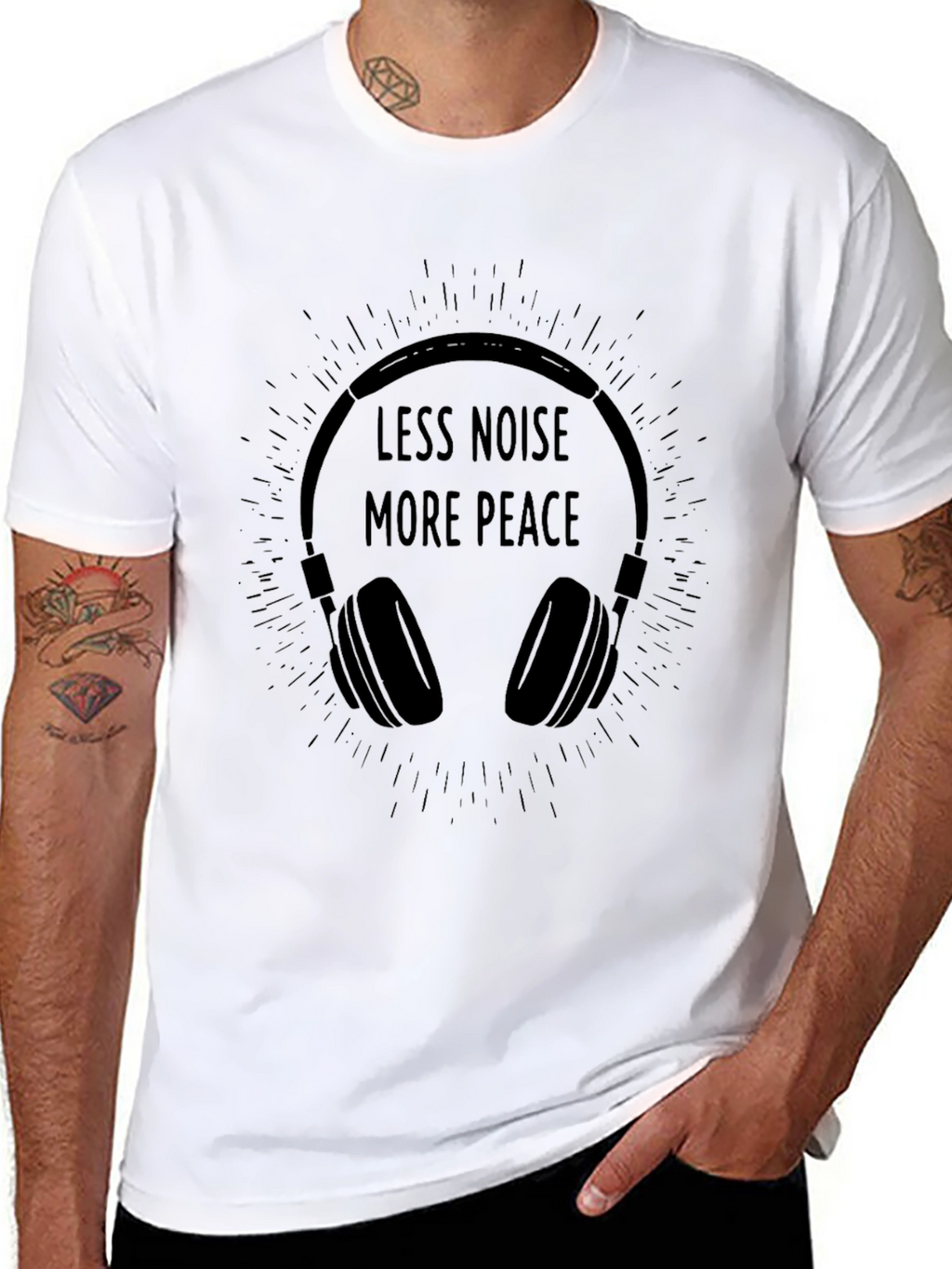 Less Noise More Peace Graphic T-Shirt