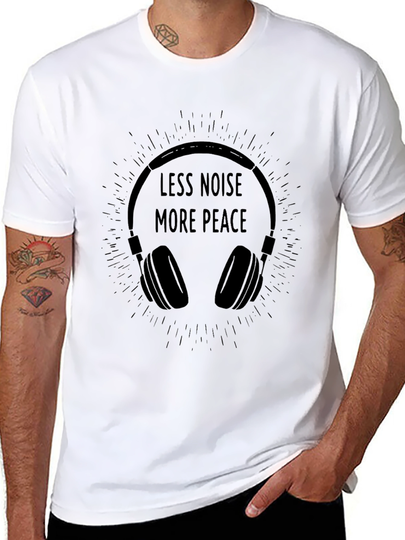 Less Noise More Peace Graphic T-Shirt