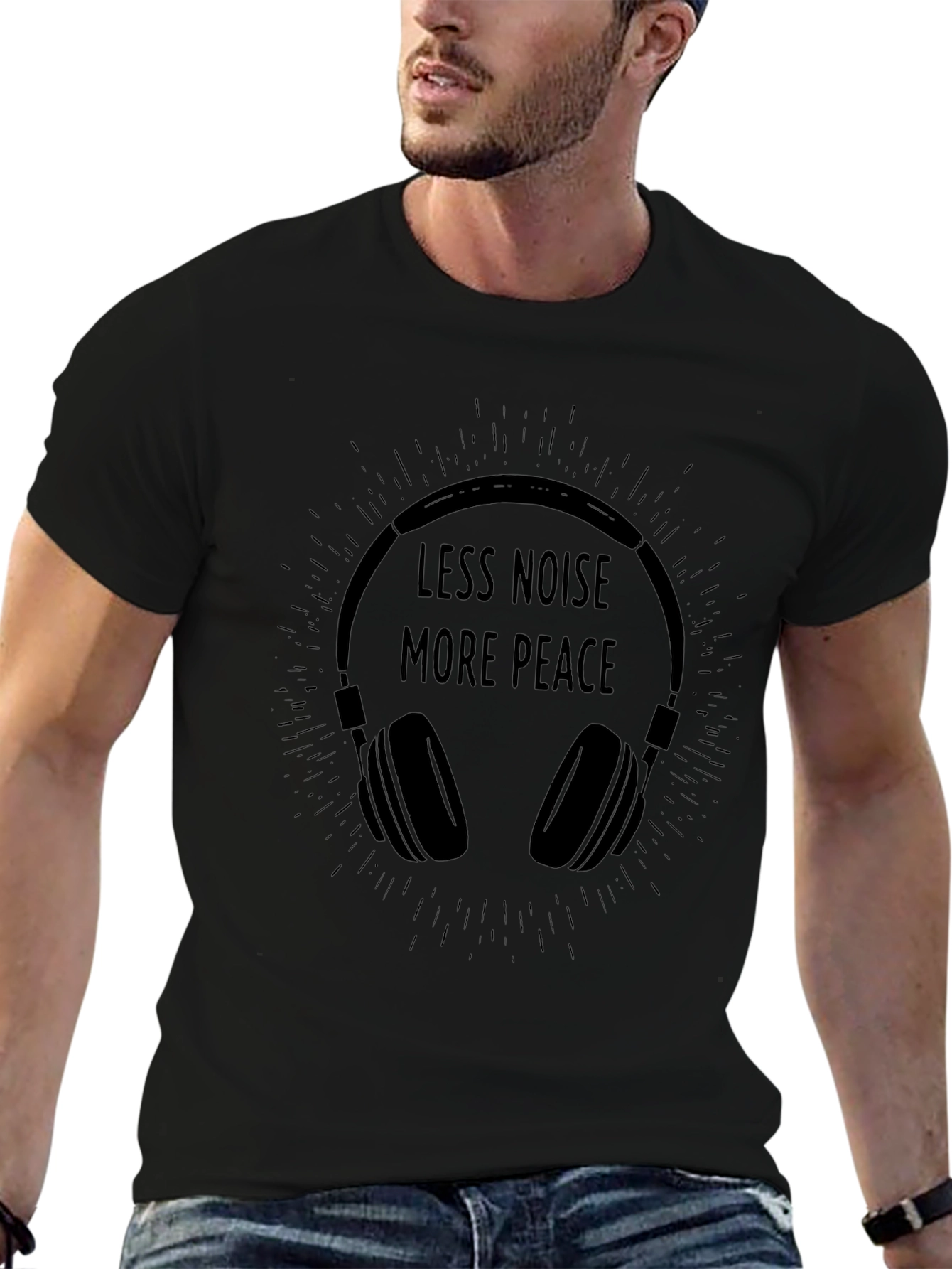 Less Noise More Peace Graphic T-Shirt