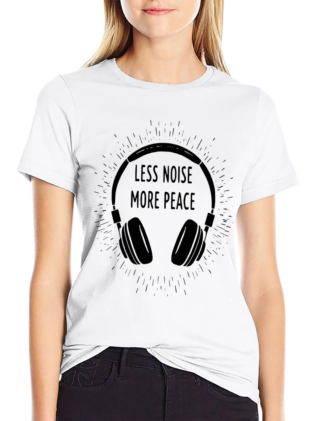 Less Noise More Peace Graphic T-Shirt