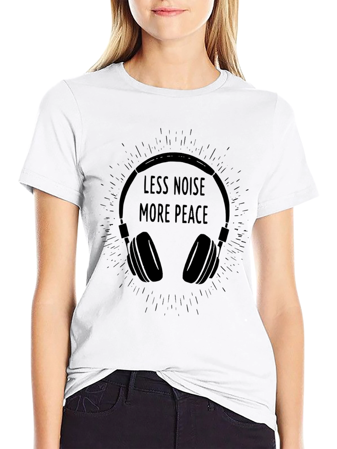 Less Noise More Peace Graphic T-Shirt