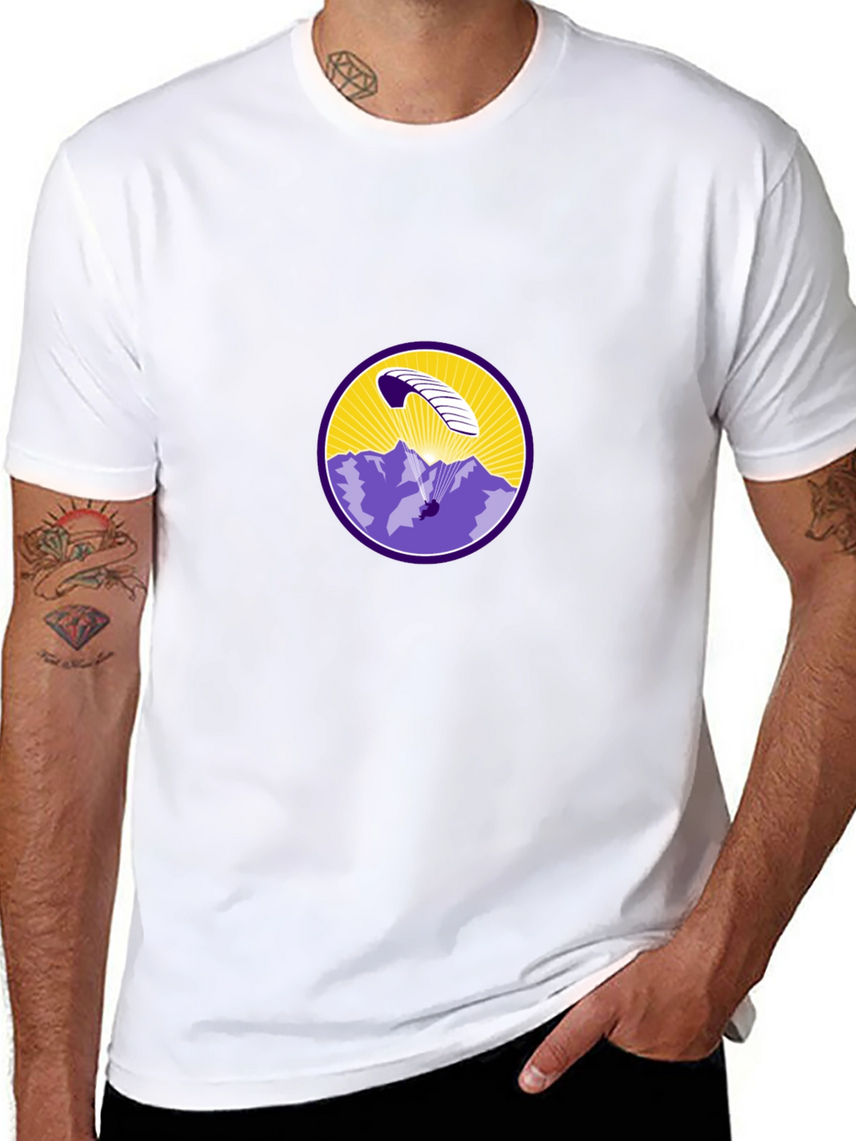 Paragliding Mountain Scene T-Shirt
