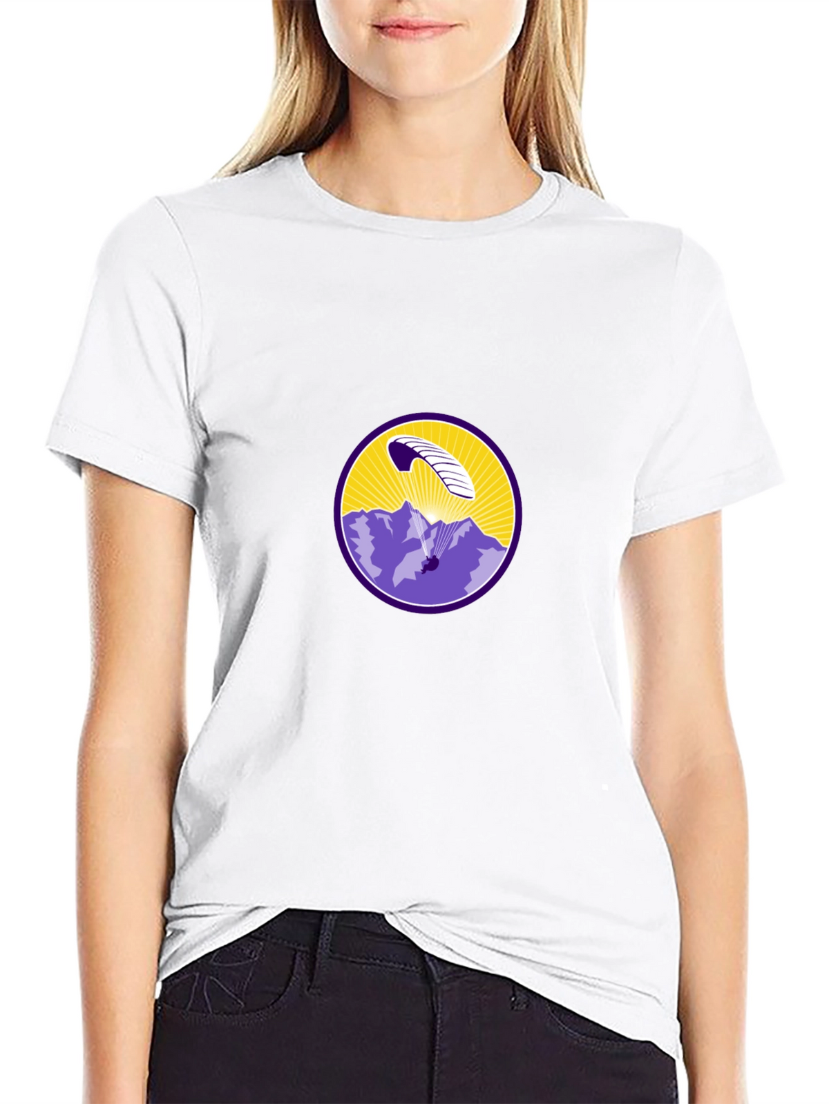 Paragliding Mountain Scene T-Shirt