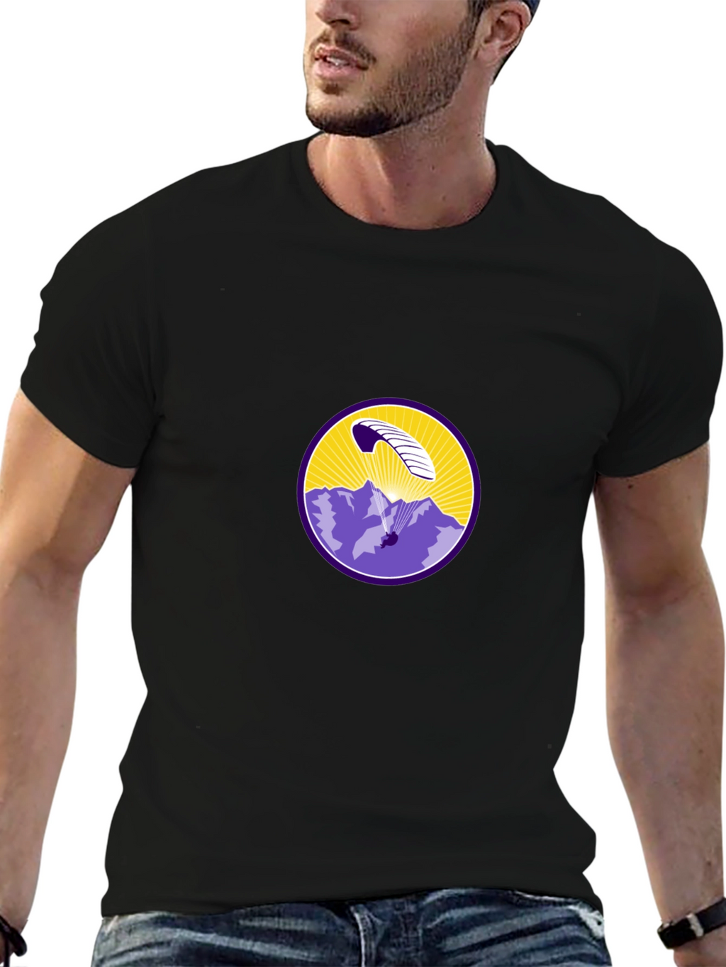 Paragliding Mountain Scene T-Shirt