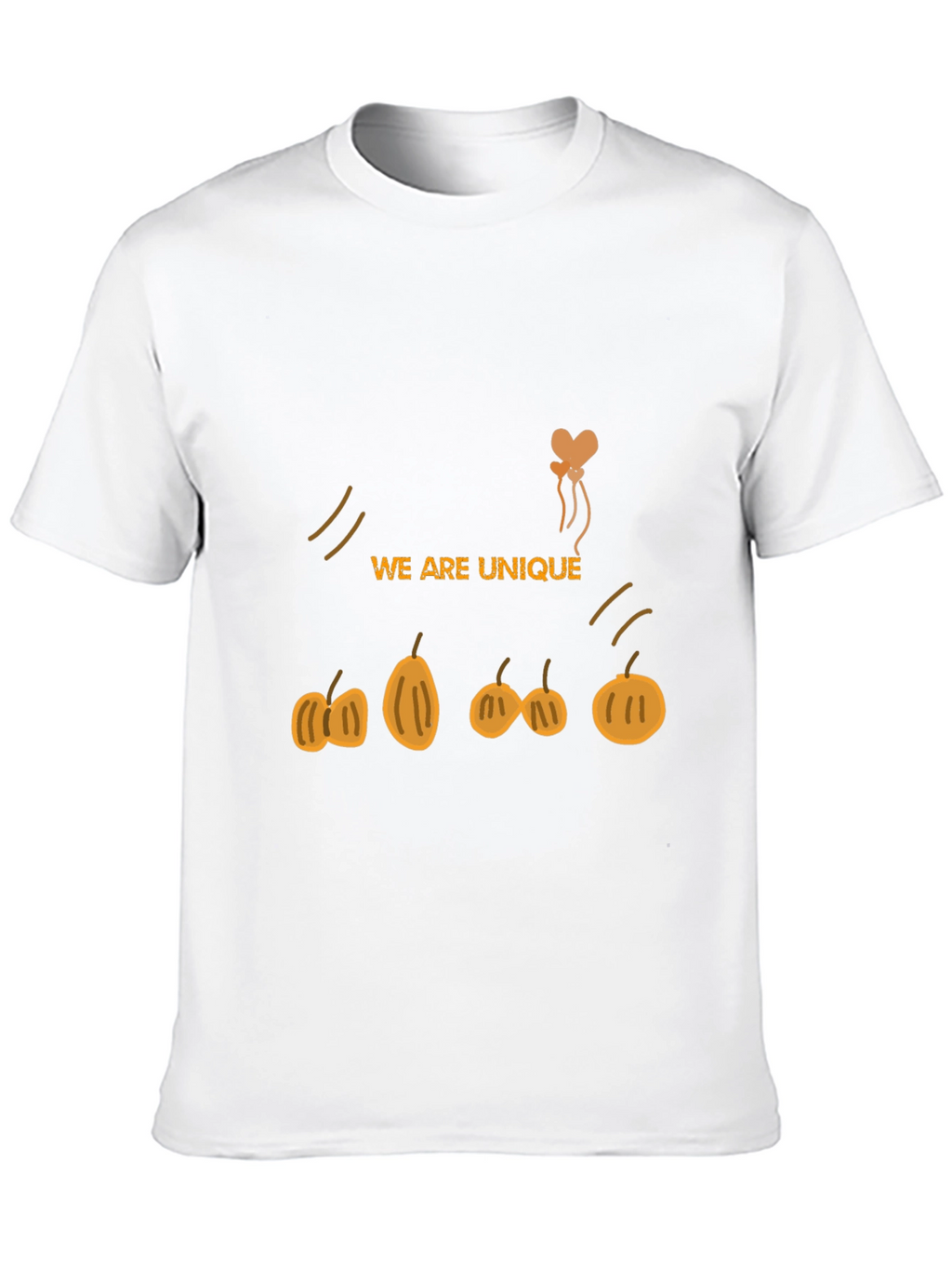 Unique Pumpkin Design Black T-Shirt