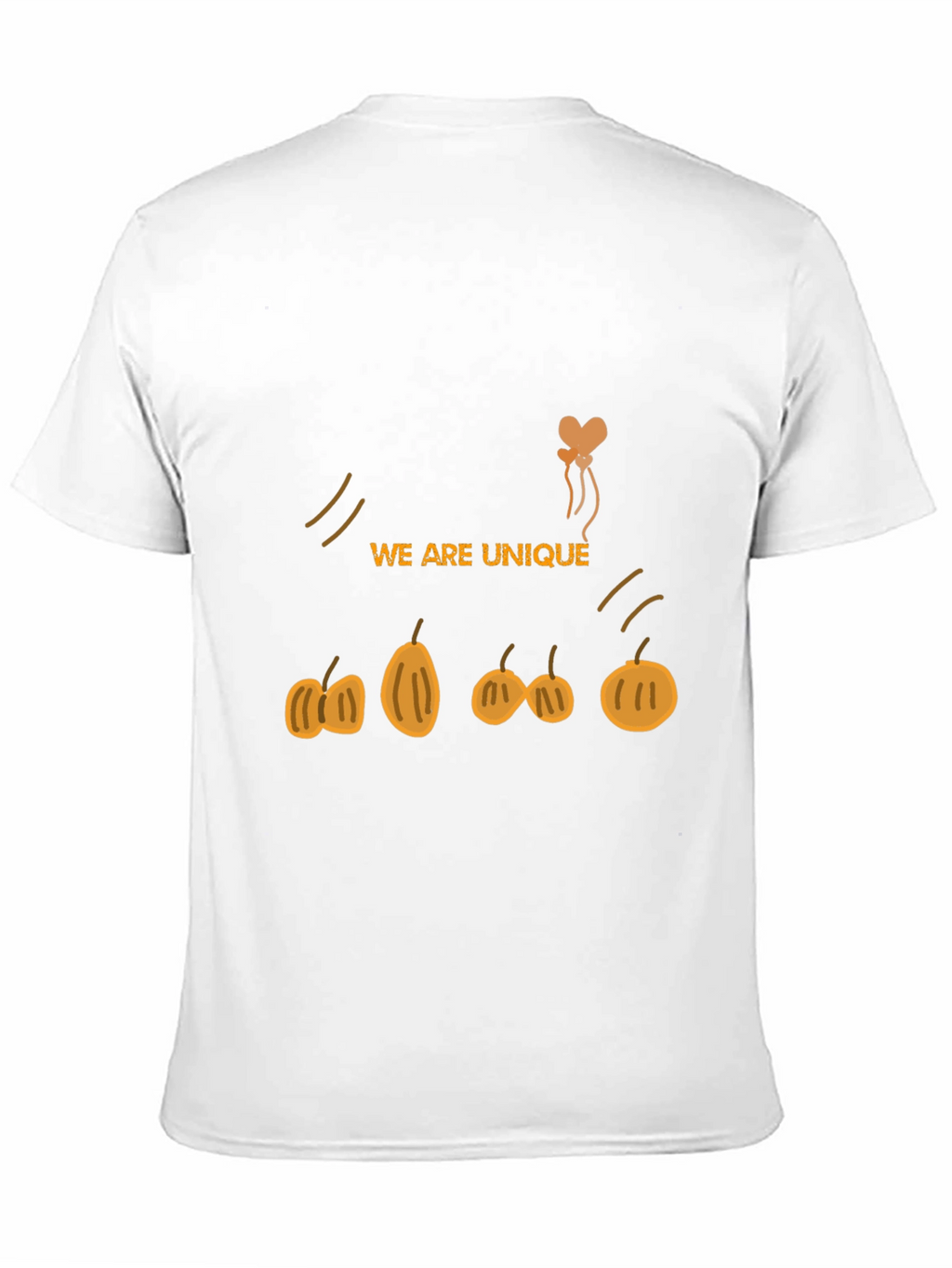 Unique Pumpkin Design Black T-Shirt
