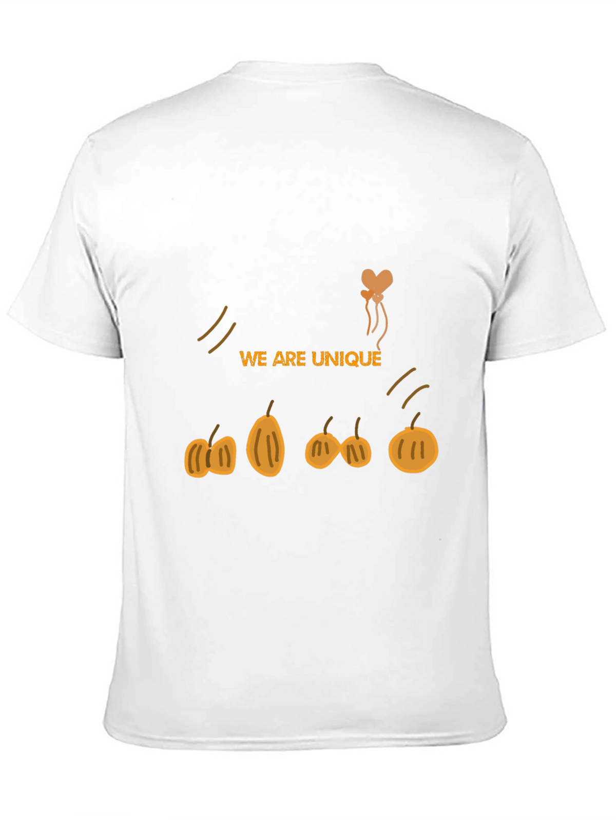 Unique Pumpkin Design Black T-Shirt