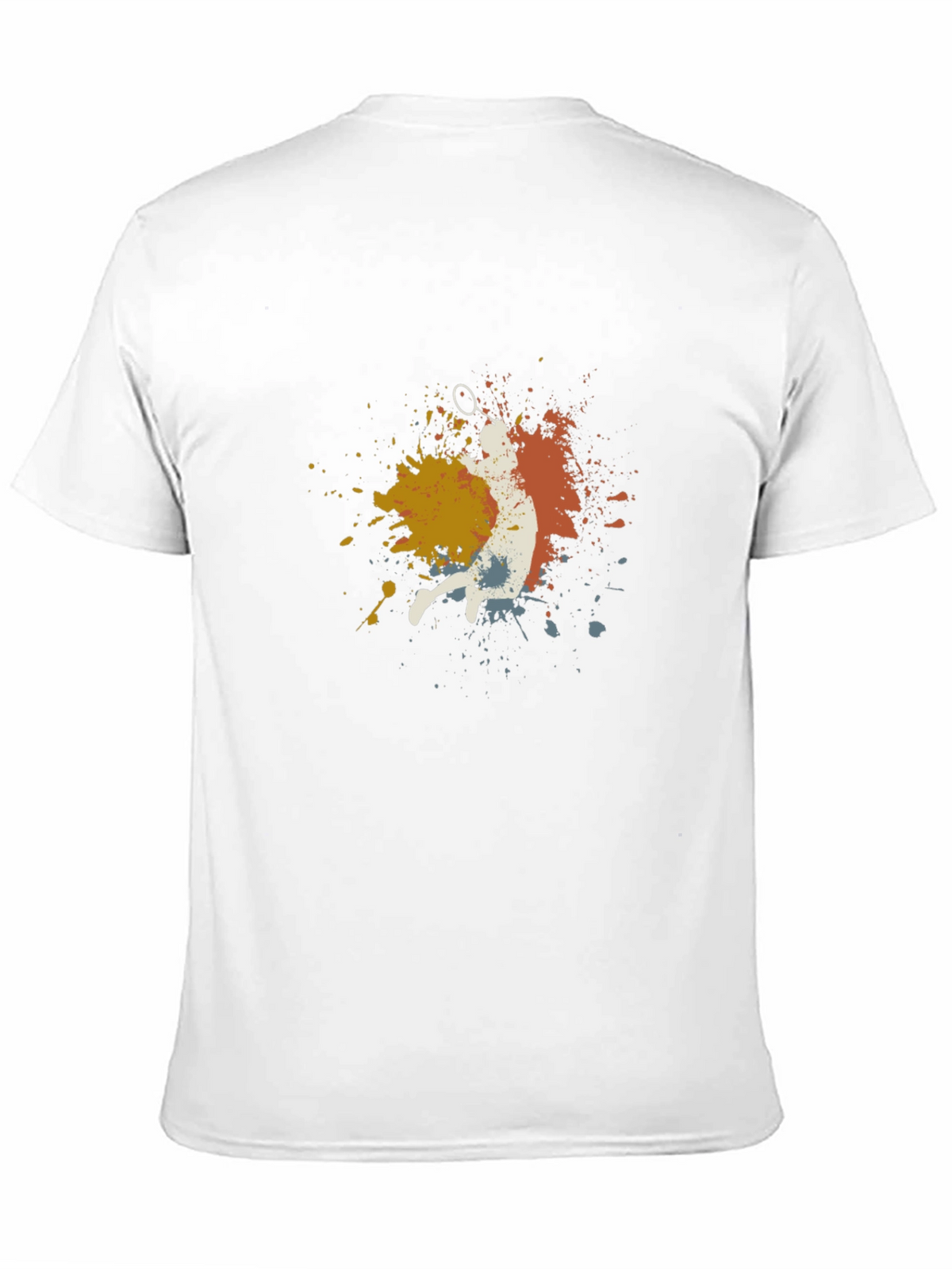 Badminton Player Graphic Tee - Black Cotton Blend T-Shirt