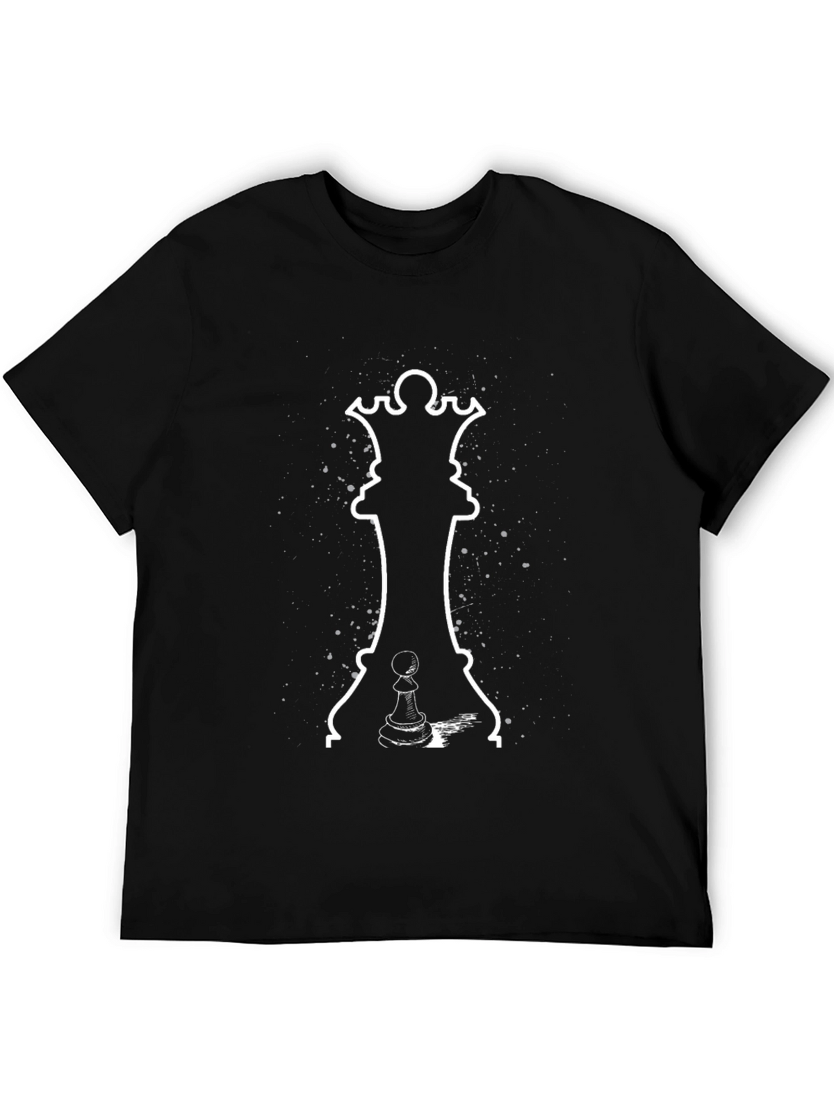 Chess Queen & Pawn Graphic T-Shirt
