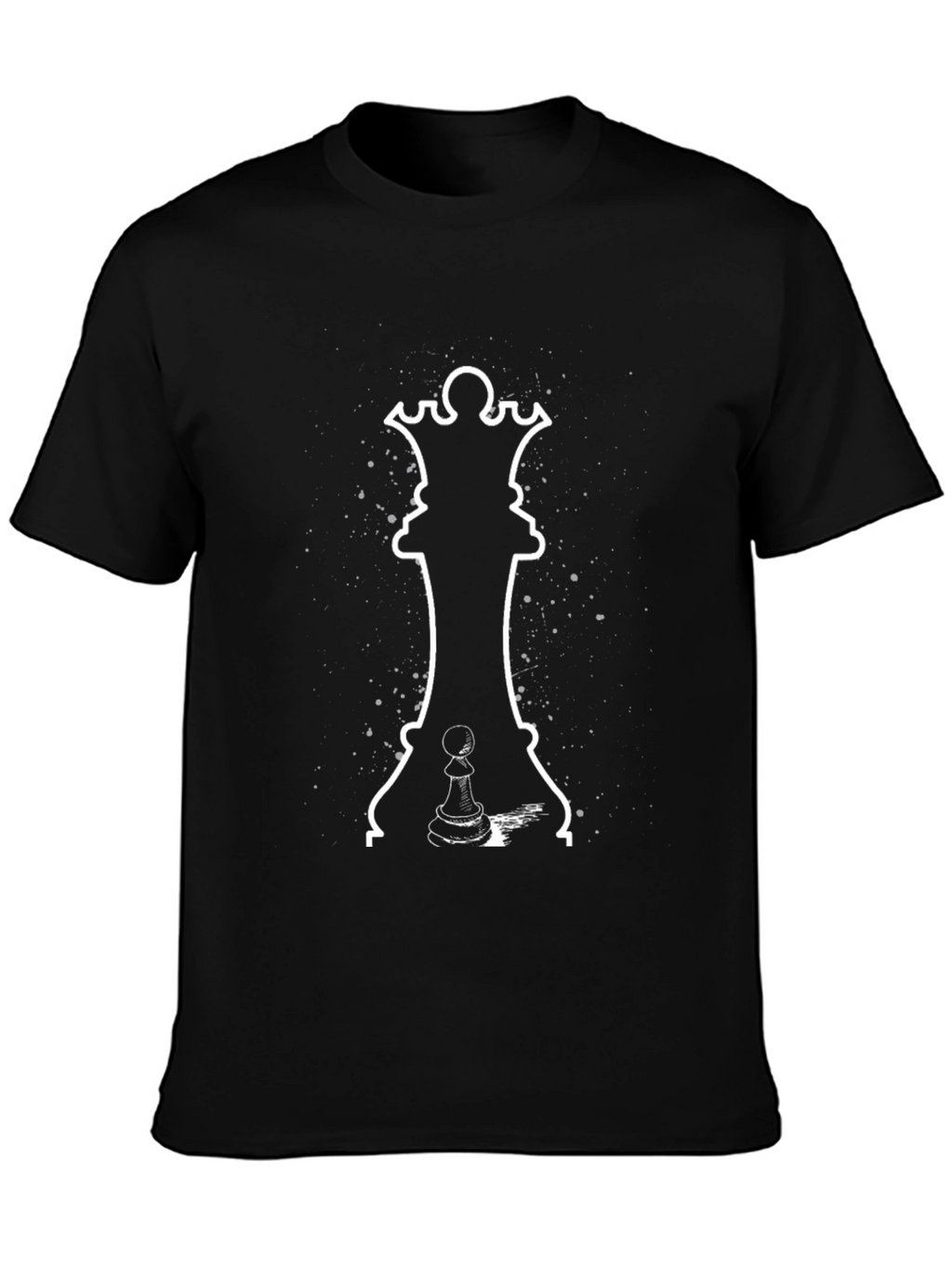 Chess Queen & Pawn Graphic T-Shirt