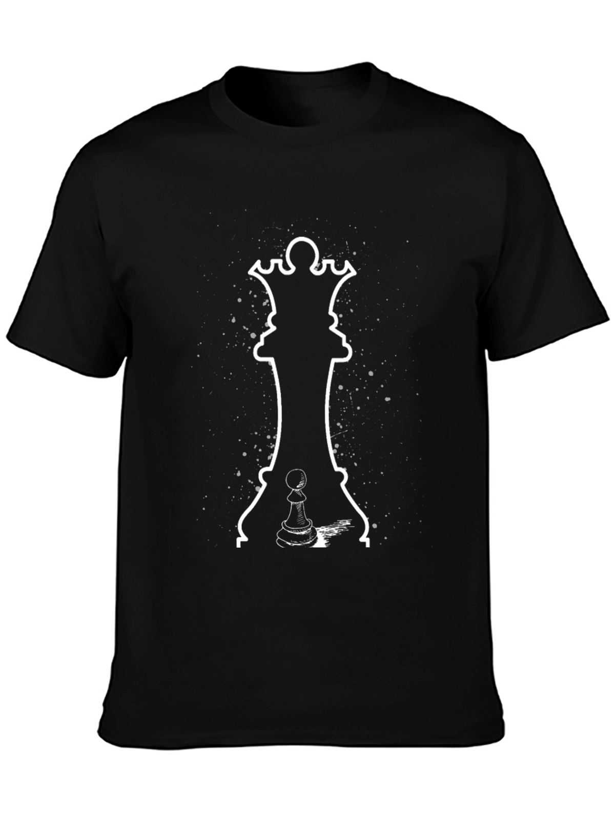 Chess Queen & Pawn Graphic T-Shirt